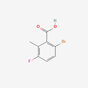 6-Bromo-3-fluoro-2-methylbenzoic acid chemical structure (CAS 1427382-17-9)
