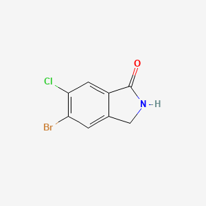 5-Bromo-6-chloroisoindolin-1-one chemical structure (CAS 1427383-34-3)