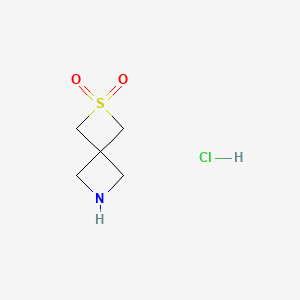 2-Thia-6-azaspiro[3.3]heptane 2,2-dioxide hydrochloride chemical structure (CAS 1427388-39-3)
