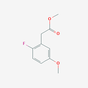 Methyl 2-(2-fluoro-5-methoxyphenyl)acetate chemical structure (CAS 1427389-00-1)