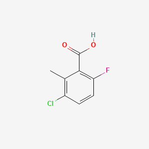 3-Chloro-6-fluoro-2-methylbenzoic acid chemical structure (CAS 1427391-34-1)