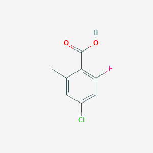 4-Chloro-2-fluoro-6-methylbenzoic acid chemical structure (CAS 1427395-43-4)