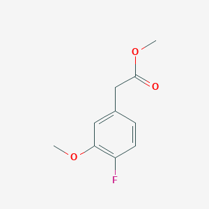 Methyl 4-fluoro-3-methoxyphenylacetate chemical structure (CAS 1427397-59-8)