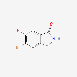 5-Bromo-6-fluoroisoindolin-1-one chemical structure (CAS 1427403-96-0)