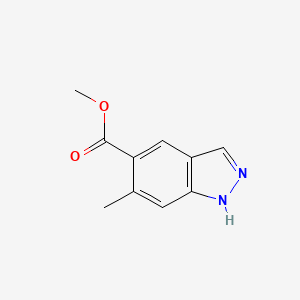 Methyl 6-methyl-1H-indazole-5-carboxylate chemical structure (CAS 1427405-21-7)