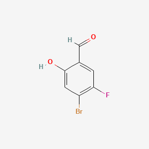 4-Bromo-5-fluoro-2-hydroxybenzaldehyde chemical structure (CAS 1427405-76-2)