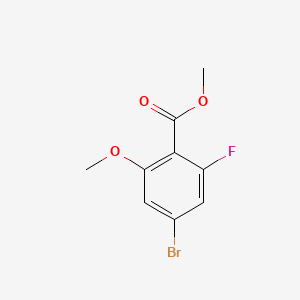 Methyl 4-bromo-2-fluoro-6-methoxybenzoate chemical structure (CAS 1427415-25-5)