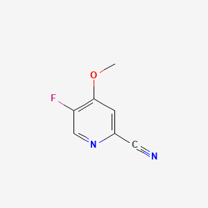 5-Fluoro-4-methoxypicolinonitrile chemical structure (CAS 1427417-59-1)