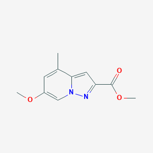 Methyl 6-methoxy-4-methylpyrazolo[1,5-a]pyridine-2-carboxylate chemical structure (CAS 1427423-56-0)