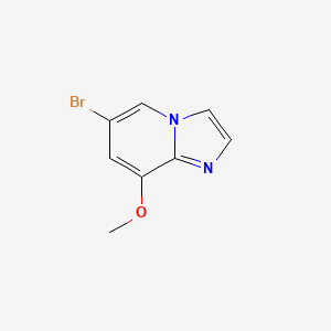 6-Bromo-8-methoxy-imidazo[1,2-a]pyridine chemical structure (CAS 1427424-35-8)