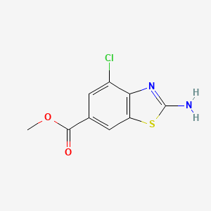 Methyl 2-amino-4-chlorobenzo[d]thiazole-6-carboxylate chemical structure (CAS 1427425-98-6)