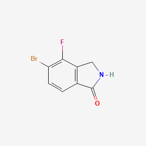5-Bromo-4-fluoroisoindolin-1-one chemical structure (CAS 1427426-23-0)