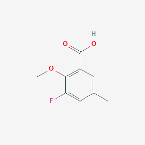3-Fluoro-2-methoxy-5-methylbenzoic acid chemical structure (CAS 1427427-96-0)