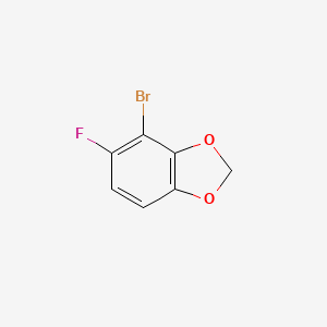4-Bromo-5-fluorobenzo[d][1,3]dioxole chemical structure (CAS 1427428-42-9)