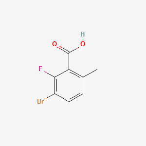 3-Bromo-2-fluoro-6-methyl-benzoic acid chemical structure (CAS 1427433-22-4)