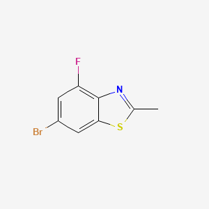6-Bromo-4-fluoro-2-methyl-1,3-benzothiazole chemical structure (CAS 1427433-65-5)
