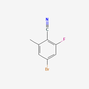 4-Bromo-2-fluoro-6-methylbenzonitrile chemical structure (CAS 1427438-75-2)