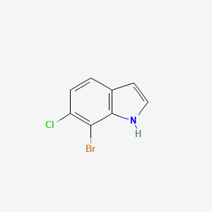7-Bromo-6-chloro-1H-indole chemical structure (CAS 1427439-04-0)