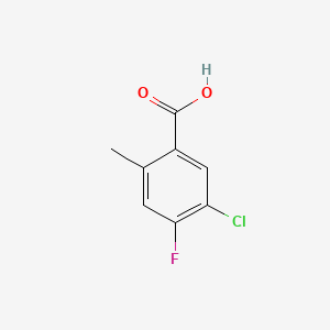 5-Chloro-4-fluoro-2-methylbenzoic acid chemical structure (CAS 1427445-40-6)