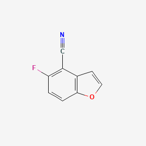 5-Fluorobenzofuran-4-carbonitrile chemical structure (CAS 1427446-97-6)
