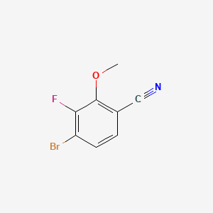 4-Bromo-3-fluoro-2-methoxybenzonitrile chemical structure (CAS 1427452-84-3)