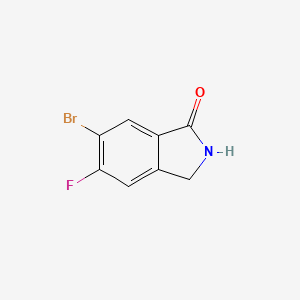 6-Bromo-5-fluoroisoindolin-1-one chemical structure (CAS 1427454-77-0)