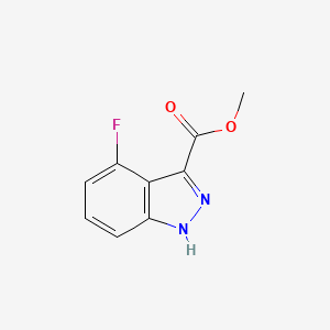 Methyl 4-fluoro-1H-indazole-3-carboxylate chemical structure (CAS 1427504-03-7)