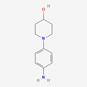 1-(4-Aminophenyl)piperidin-4-ol chemical structure (CAS 142752-12-3)