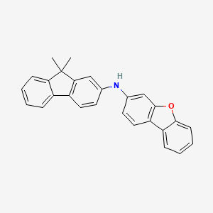 N-(9,9-Dimethyl-9H-fluoren-2-yl)dibenzo[b,d]furan-3-amine chemical structure (CAS 1427556-50-0)
