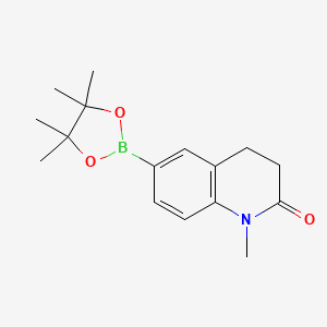 1-Methyl-6-(4,4,5,5-tetramethyl-1,3,2-dioxaborolan-2-yl)-3,4-dihydroquinolin-2(1H)-one chemical structure (CAS 1427587-32-3)