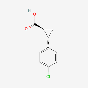 (1S,2S)-2-(4-Chlorophenyl)cyclopropanecarboxylic acid chemical structure (CAS 142793-24-6)