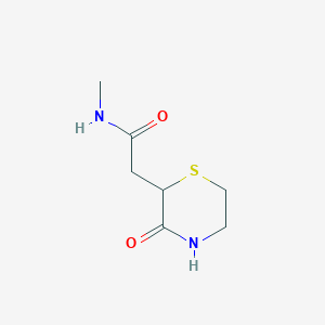 N-Methyl-2-(3-oxothiomorpholin-2-yl)acetamide chemical structure (CAS 1428139-21-2)