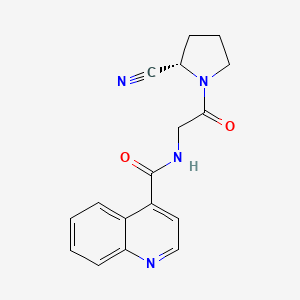 (S)-N-(2-(2-Cyanopyrrolidin-1-yl)-2-oxoethyl)quinoline-4-carboxamide chemical structure (CAS 1428264-45-2)