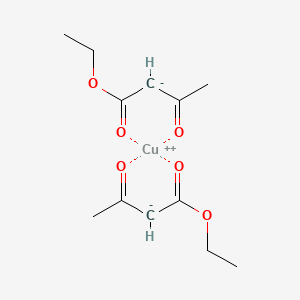 Copper(II) ethylacetoacetate chemical structure (CAS 14284-06-1)