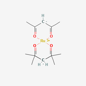 Tris(2,4-pentanedionato)ruthenium(III) chemical structure (CAS 14284-93-6)