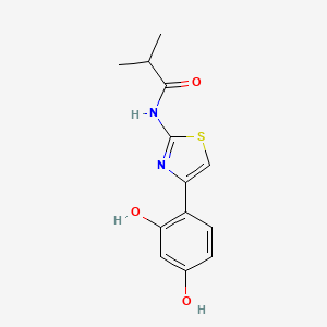 N-(4-(2,4-Dihydroxyphenyl)thiazol-2-yl)isobutyramide chemical structure (CAS 1428450-95-6)