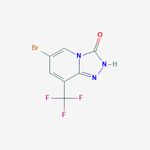 6-Bromo-8-(trifluoromethyl)-[1,2,4]triazolo[4,3-a]pyridin-3(2H)-one chemical structure (CAS 1428532-78-8)