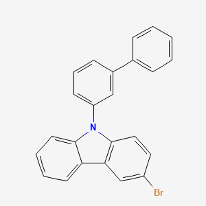 9-([1,1'-Biphenyl]-3-yl)-3-bromo-9H-carbazole chemical structure (CAS 1428551-28-3)