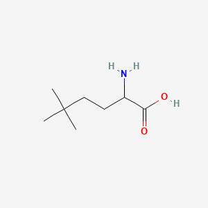 2-Amino-5,5-dimethylhexanoic acid chemical structure (CAS 142886-10-0)