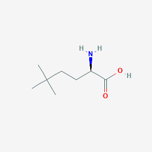 (R)-2-Amino-5,5-dimethylhexanoic acid chemical structure (CAS 142886-12-2)