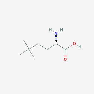 (S)-2-Amino-5,5-dimethylhexanoic acid chemical structure (CAS 142886-13-3)