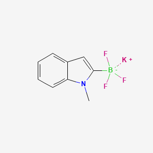 Potassium trifluoro(1-methylindol-2-yl)borate chemical structure (CAS 1428884-67-6)