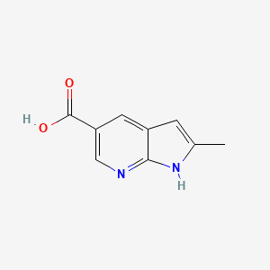 2-Methyl-1H-pyrrolo[2,3-b]pyridine-5-carboxylic acid chemical structure (CAS 1428929-59-2)