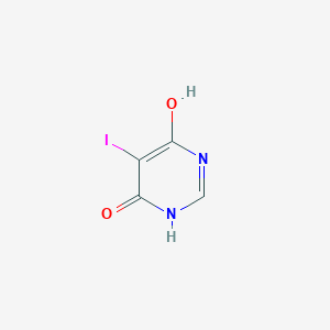 6-Hydroxy-5-iodopyrimidin-4(3H)-one chemical structure (CAS 1429056-25-6)