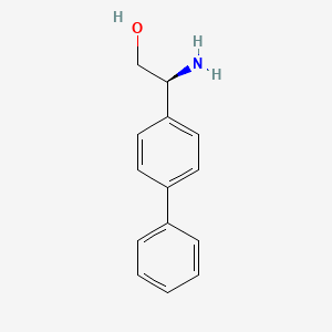 (S)-2-([1,1'-Biphenyl]-4-yl)-2-aminoethan-1-ol chemical structure (CAS 1429184-14-4)