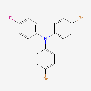 N,N-Bis(4-bromophenyl)-4-fluoroaniline chemical structure (CAS 1429194-04-6)