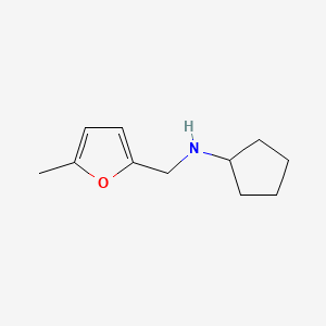 N-((5-Methylfuran-2-yl)methyl)cyclopentanamine chemical structure (CAS 142920-61-4)
