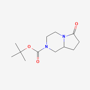 tert-Butyl 6-oxohexahydropyrrolo[1,2-a]pyrazine-2(1H)-carboxylate chemical structure (CAS 1429200-16-7)
