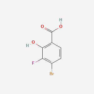 4-Bromo-3-fluoro-2-hydroxybenzoic acid chemical structure (CAS 1429321-82-3)