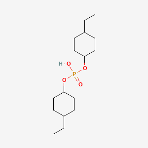Bis(4-ethylcyclohexyl) hydrogen phosphate chemical structure (CAS 142936-49-0)